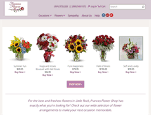 Tablet Screenshot of francesflowershop.com